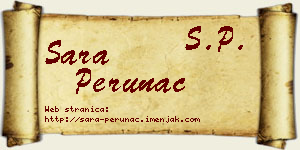 Sara Perunac vizit kartica